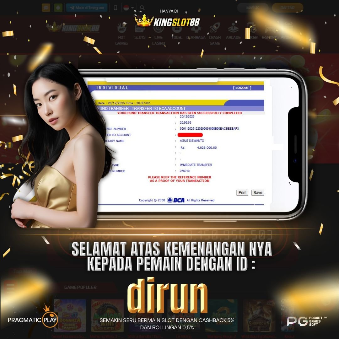 SELAMAT ATAS KEMENANGANNYA UNTUK ID :dirun